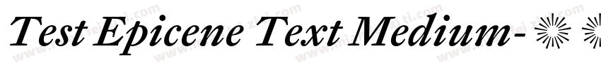 Test Epicene Text Medium字体转换